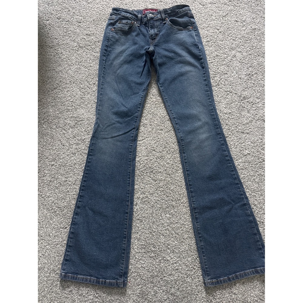 Levis 518 Superlow Bootcut Jeans 1L Medium Wash Stretch Denim Low Rise Y2K - Picture 5 of 10